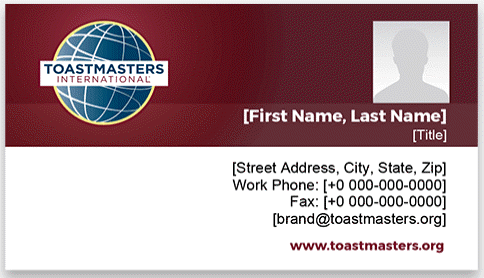 Toastmasters Business Cards horizontal 4 thumbnail