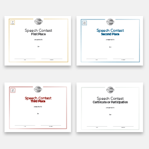 Speech Contest Certificate Set (Digital)