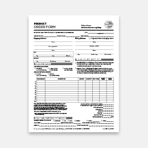 1205A Product Order Form image