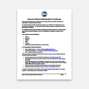 Brand and Trademark Standards for Conference Materials