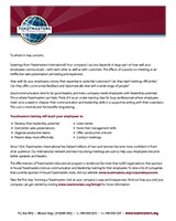 Corporate marketing letter