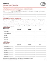 District signature form