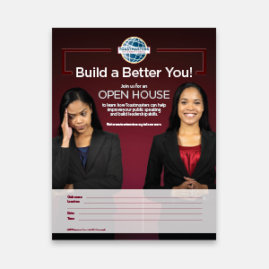 Toastmasters Open House Flier- African-American Female